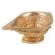 Brass Kuber Diya Leaves  Oval Base Worship Lamp