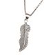 Moonstone Feather 92.5 Sterling Silver Pendant Jewelry