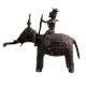 Hand Made Brass Tribal Man  Elephant Figurine