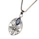 Starry Flower Blue Stone 92.5 Sterling Silver Pendant Jewelry