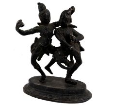 Brass Indian God Shiva And Goddess Parvati Dance Statue