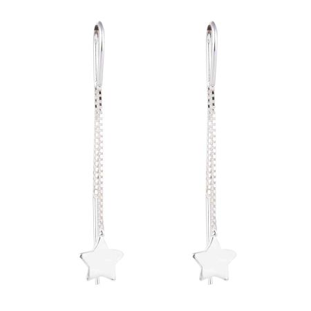 Star Space 92.5 Sterling Silver Dangle Earrings