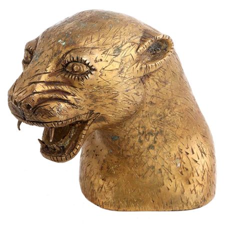 Brass Tiger Head Statue For Home Decoration