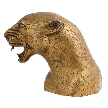 Brass Tiger Head Statue For Home Decoration
