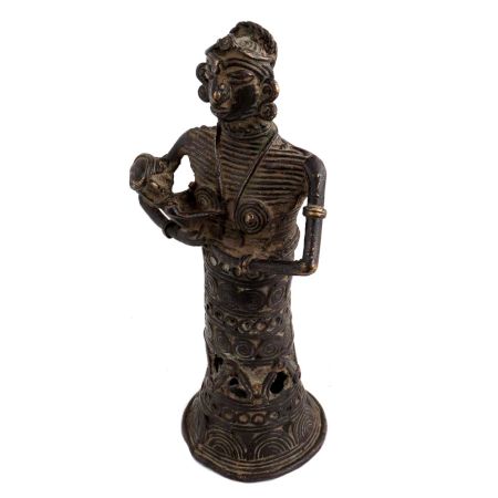 Brass Tribal lady Holding Child Home Decoration Statue