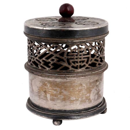 Brass Vintage Incense Holder With Three Legs From Shanghai