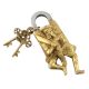 Brass Door Padlock Maratha Warrior Sculpture