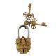 Brass Door Padlock Buddha Head Sculpture