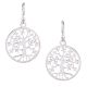 Circular Tree Of Life 92.5 Sterling Silver Earrings