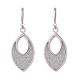Shimmery Fill In 92.5 Sterling Silver Teardrop Frame Earrings