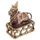 Brass Nandi Bull On Decorative Platform Showpiece