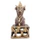 Brass Nandi Bull On Decorative Platform Showpiece