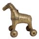 Brass Horse Temple Toy On Wheels