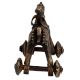Highly Decorative Brass Rider On Horse With Wheels Temple Toy