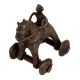 Brass Primitive Temple Toy Of Rider On Big Wheels