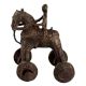 Brass Primitive Temple Toy Of Rider On Big Wheels