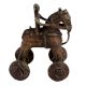 Brass Primitive Temple Toy Of Rider On Big Wheels