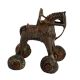 Brass Rider On Horse On Wheels Temple Figure