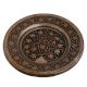 Copper Chiseled with Floral Leafy Designs Wall Hanging plate