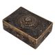 Old Brass Chinese Inscription Engraved Rectangular Box