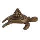 Brass Shree Mantra on Tortoise Back Good Luck Statue