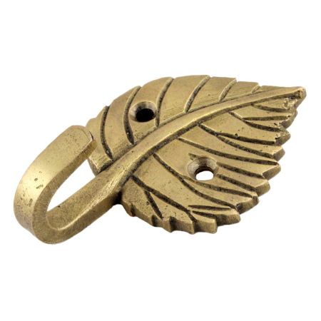 Brass Single Leaf Wall Hook For Home decoration