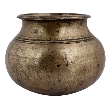 Handmade Tamil Nadu Brass Round Water Pot
