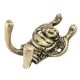 Brass Laughing Buddha Twin Wall Hook