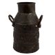 Old Traditional Brass Milk Can Style Vase Or Jug