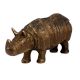 Golden Brass Wild Rhinoceros Statue