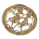 Round Brass Wall Hanging Dhokra Dancing Couple