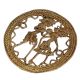 Round Brass Dhokra Art Depicting Tribal Folk Dancers