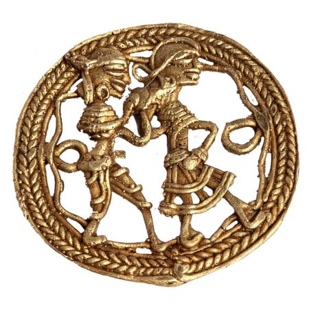 Artistic brass Dhokra wall art Of A Dancing Couple