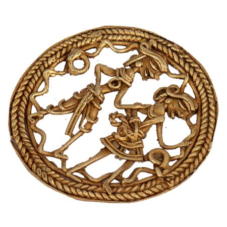 Brass Dhokra Art Rectangle Wall Hanging