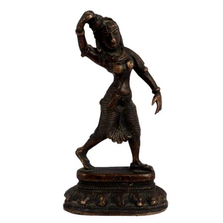 Brass Indian Tradition Lady Dancing Figurine