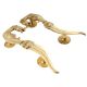 Handmade Golden Brass Door handle Horse Head Sword End Design