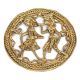 Brass Dhokra Wall Art Dancing Art With Lattice Ornamentation