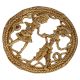 Brass Round Wall Art Tribal Couple Figure
