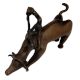 Brass Tribal Rider on Bull Statue