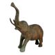 Old Brass Elephant Statue With Trunk Up