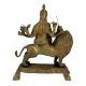 Brass Maa Durga On Lion Home Worship Statue