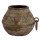 Brass Tribal Rice Measuring Pot With One Sided Ring Handle
