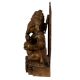 Old Brass Sitting Ganesha Idol With Prabhavali Worship Statue