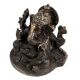 Black Brass Sitting Ganesha Blessing Pose Statue Idol For Gifting