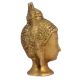 Hand Crafted Golden Brass Buddha Head Statue