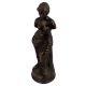 Brass Statue Of Standing English Lady Modern Art Decoration