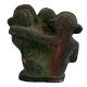 Brass Three Monkey Sitting Together Statue