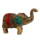 Handpainted Brass Elephant Artifact For Decoration