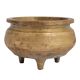 Brass Round Brass Planter Pot On Three Legs