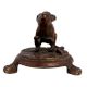 Brass Lord Ganeshaâ€™s Mouse Statue On Stool